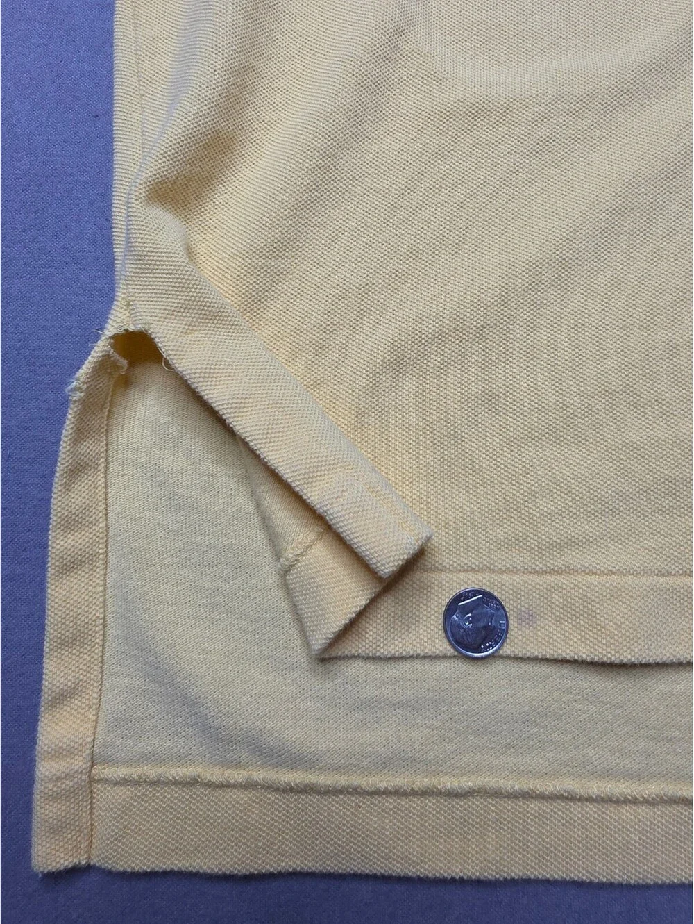 Vintage Polo Ralph Lauren Men’s Large Yellow Long Sleeve Polo Shirt USA Cotton